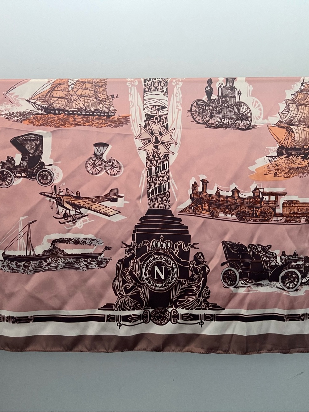 Luxury Pink Vintage Coach Scarf